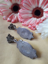 Charger l'image dans la galerie, Boucles d'oreilles vintage - En argent et lapis lazuli. Style Ethnique.