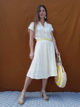Charger l'image dans la galerie, Robe vintage Léna - Col brodé. Taille M, 38, 40. Fabriqué en France