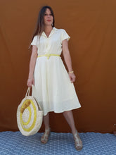 Charger l'image dans la galerie, Robe vintage Léna - Col brodé. Taille M, 38, 40. Fabriqué en France