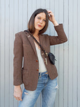 Charger l'image dans la galerie, Blazer vintage Amandine - Burberry en laine imprimé pied de poule. Taille S, 34, 36