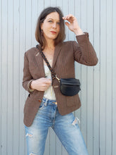 Charger l'image dans la galerie, Blazer vintage Amandine - Burberry en laine imprimé pied de poule. Taille S, 34, 36