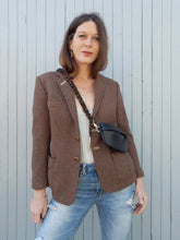 Charger l'image dans la galerie, Blazer vintage Amandine - Burberry en laine imprimé pied de poule. Taille S, 34, 36