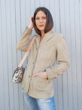 Charger l'image dans la galerie, Veste vintage Mendy - Cuir retourné beige clair. Clothcraft. Taille M, 38, 40