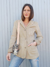 Charger l'image dans la galerie, Veste vintage Mendy - Cuir retourné beige clair. Clothcraft. Taille M, 38, 40