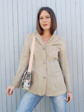 Charger l'image dans la galerie, Veste vintage Mendy - Cuir retourné beige clair. Clothcraft. Taille M, 38, 40