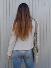 Charger l'image dans la galerie, Veste Irène - A rayures grises et bleues. Manoukian. Taille S, 34, 36