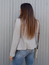 Charger l'image dans la galerie, Veste Irène - A rayures grises et bleues. Manoukian. Taille S, 34, 36