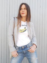 Charger l'image dans la galerie, Veste Irène - A rayures grises et bleues. Manoukian. Taille S, 34, 36