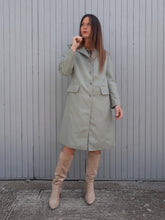 Charger l'image dans la galerie, Trench-Coat vintage Clémence - Vert d'eau. Taille M, 38, 40