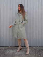 Charger l'image dans la galerie, Trench-Coat vintage Clémence - Vert d'eau. Taille M, 38, 40