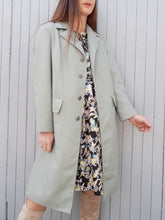 Charger l'image dans la galerie, Trench-Coat vintage Clémence - Vert d'eau. Taille M, 38, 40