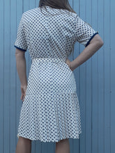 Charger l'image dans la galerie, Robe vintage Emma - A plis et pois. Taille S, 36, 38
