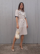 Charger l'image dans la galerie, Robe vintage Emma - A plis et pois. Taille S, 36, 38