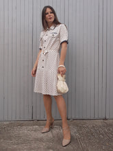 Charger l'image dans la galerie, Robe vintage Emma - A plis et pois. Taille S, 36, 38