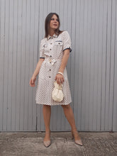 Charger l'image dans la galerie, Robe vintage Emma - A plis et pois. Taille S, 36, 38