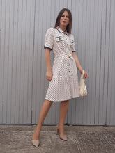 Charger l'image dans la galerie, Robe vintage Emma - A plis et pois. Taille S, 36, 38