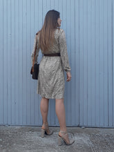 Charger l'image dans la galerie, Robe vintage Candice - Imprimé moucheté. Taille S, 36, 38. Création Betty. Made in France.