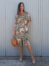 Charger l'image dans la galerie, Robe vintage Astrid - Robe chemise imprimé Jungle. Taille L, 40, 42