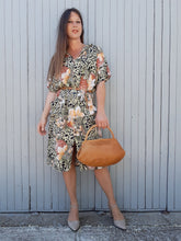 Charger l'image dans la galerie, Robe vintage Astrid - Robe chemise imprimé Jungle. Taille L, 40, 42