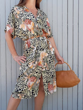 Charger l'image dans la galerie, Robe vintage Astrid - Robe chemise imprimé Jungle. Taille L, 40, 42