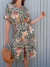 Charger l'image dans la galerie, Robe vintage Astrid - Robe chemise imprimé Jungle. Taille L, 40, 42