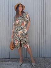 Charger l'image dans la galerie, Robe vintage Astrid - Robe chemise imprimé Jungle. Taille L, 40, 42