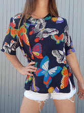 Charger l'image dans la galerie, Blouse vintage Léna - 100 % soie. Taille XL, 42, 44. Fabriqué en France