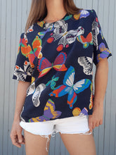 Charger l'image dans la galerie, Blouse vintage Léna - 100 % soie. Taille XL, 42, 44. Fabriqué en France