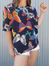 Charger l'image dans la galerie, Blouse vintage Léna - 100 % soie. Taille XL, 42, 44. Fabriqué en France