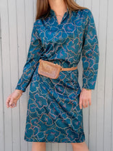 Charger l'image dans la galerie, Robe vintage Auréline - Imprimé floral. Vert émeraude. Taille M, 38, 40