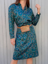 Charger l'image dans la galerie, Robe vintage Auréline - Imprimé floral. Vert émeraude. Taille M, 38, 40