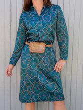 Charger l'image dans la galerie, Robe vintage Auréline - Imprimé floral. Vert émeraude. Taille M, 38, 40