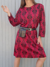 Charger l'image dans la galerie, Robe vintage Alycia - Imprimé cœurs. Taille L, 40, 42