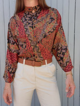 Charger l'image dans la galerie, Chemisier vintage Emeline - Manches chauve-souris. Taille M, 38, 40. Fabriqué en France.