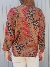 Charger l'image dans la galerie, Chemisier vintage Emeline - Manches chauve-souris. Taille M, 38, 40. Fabriqué en France.