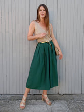 Charger l'image dans la galerie, Jupe culotte vintage Maggy - Vert émeraude. Plissée. Taille XS, 34, 36.