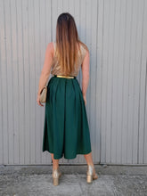Charger l'image dans la galerie, Jupe culotte vintage Maggy - Vert émeraude. Plissée. Taille XS, 34, 36.