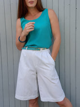 Charger l'image dans la galerie, Top vintage Bella - Turquoise. Taille XS, 34,36. Fabriqué en France