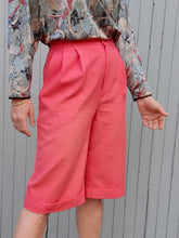 Charger l'image dans la galerie, Bermuda vintage Sophie - Rose saumon. Taille S, 36, 38. Fabriqué en France
