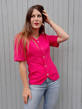 Charger l'image dans la galerie, Blazer vintage Cécilia - Fuschia. Taille S, 36, 38. Fabriqué en France.