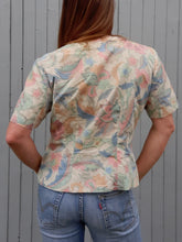 Charger l'image dans la galerie, Blazer vintage Annie - Imprimé végétal pastel. Taille M, 38, 40