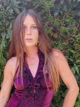 Charger l'image dans la galerie, Top séduisant Amélina - Dos-nu violet. Taille S, 36, 38