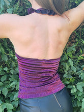Charger l'image dans la galerie, Top séduisant Amélina - Dos-nu violet. Taille S, 36, 38