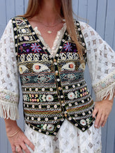 Charger l'image dans la galerie, Gilet "Seconde" Carrie - Broderies bohèmes, folk. Taille L, 40, 42