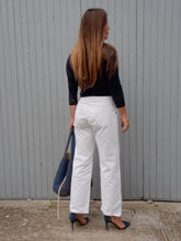 Charger l'image dans la galerie, Pantalon marin vintage Marina - Coton - A pont. Taille M, 38, 40. Made in France