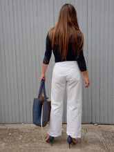 Charger l'image dans la galerie, Pantalon marin vintage Marina - Coton - A pont. Taille M, 38, 40. Made in France