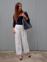 Charger l'image dans la galerie, Pantalon marin vintage Marina - Coton - A pont. Taille M, 38, 40. Made in France