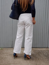 Charger l'image dans la galerie, Pantalon marin vintage Marina - Coton - A pont. Taille M, 38, 40. Made in France
