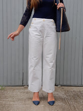 Charger l'image dans la galerie, Pantalon marin vintage Marina - Coton - A pont. Taille M, 38, 40. Made in France