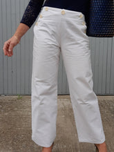 Charger l'image dans la galerie, Pantalon marin vintage Marina - Coton - A pont. Taille M, 38, 40. Made in France